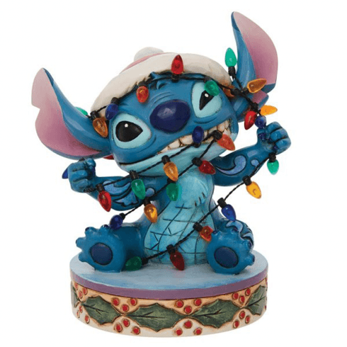 Disney Traditions Stitch Figurine - Wrapped in Lights