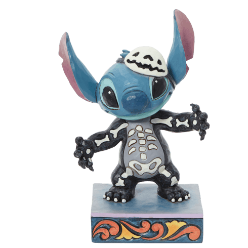 Disney Traditions Stitch Skeleton Figurine - Spooky Experiment