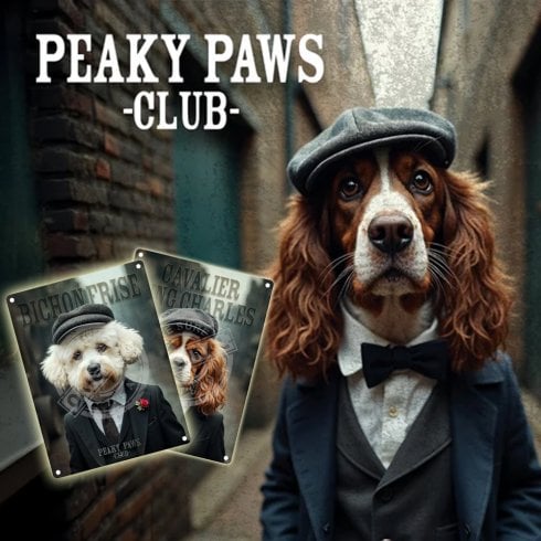 The Original Metal Sign Company Peaky Paws Club Mini Metal Sign