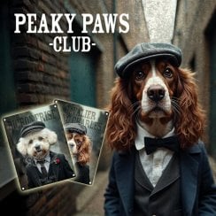 Peaky Paws Club Mini Metal Sign