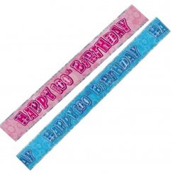 12ft Foil Glitz 100th Birthday Banner