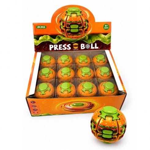 The Present Shop 3D Fidget Burger Press Rotating Ball