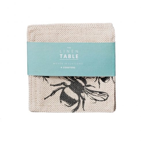 The Present Shop 4 Bee Linen Coasters