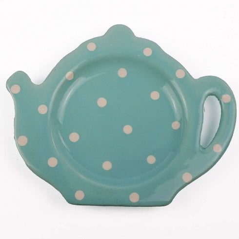 The Present Shop Blue Teapot Shaped Teabag Rest