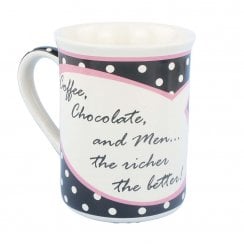 "Coffee, Chocolate, and Men..." Novelty Ceramic Mug