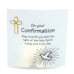 Confirmation Glass Tealight Holder