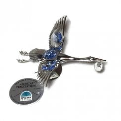 Crystal Temptations Blue Stork Ornament