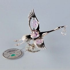 Crystal Temptations Pink Stork Ornament
