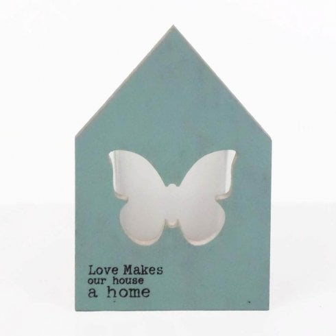 The Present Shop Green Butterfly Tealight Holder