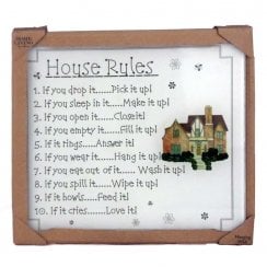 Hanging House Rules Plaque