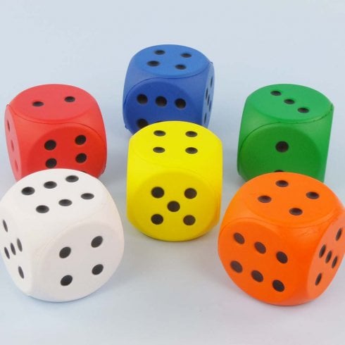 The Present Shop Large Colourful Squishy Dice