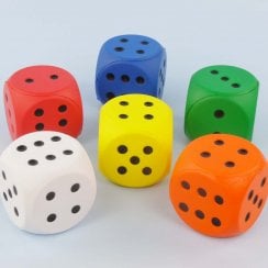 Large Colourful Squishy Dice