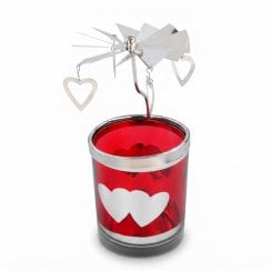 Love Heart Rotary Carousel Spinning Tea Light Holder