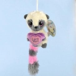 "Love Mum" Hanging Lemur Soft Toy