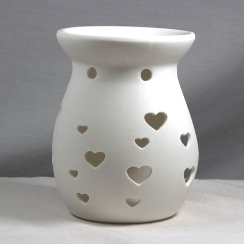 The Present Shop Matte White Ceramic Heart Wax Melt Burner