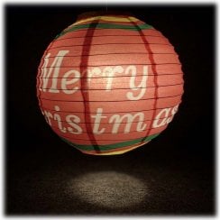 'Merry Christmas' Paper Hanging Lantern