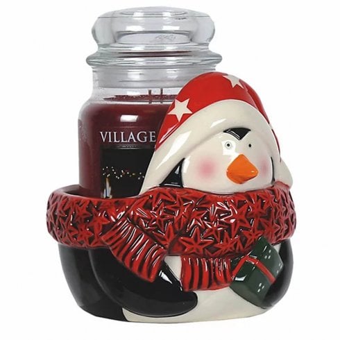 The Present Shop Penguin Candle Jar Holder
