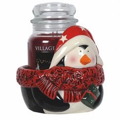 Penguin Candle Jar Holder