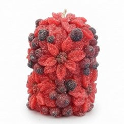 Poinsettia Pillar Candle