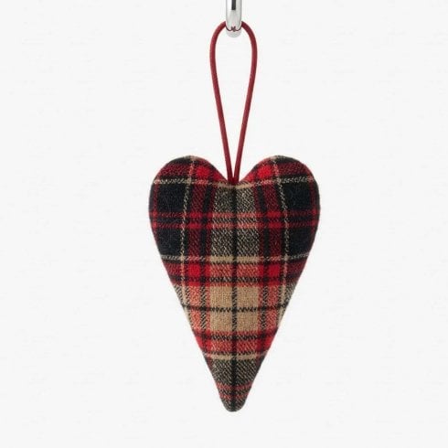The Present Shop Tartan Heart Christmas Tree Ornament
