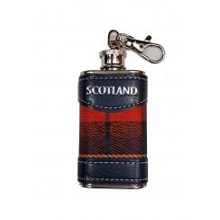 Tartan Hip Flask Keyring 2oz Scotland