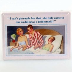 Vintage Donald McGill "Bridesmaid" Retro Metal Sign