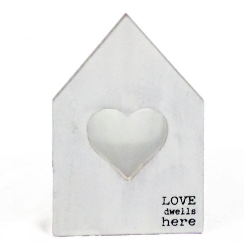The Present Shop White Love Heart Tealight Holder