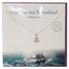 Sterling Silver Pendant with Card - Over The Sea To Scotland