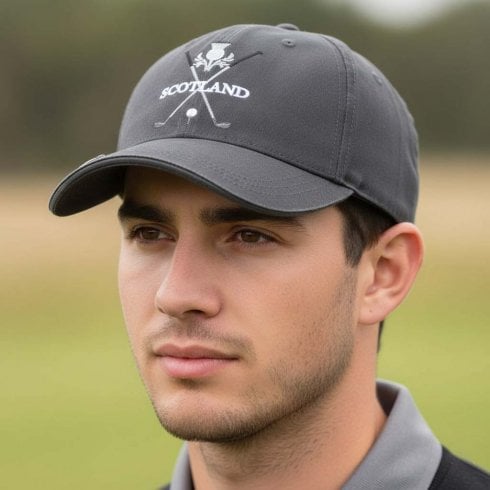 Thistle Products Ltd Grey Scotland Golf Baseball Cap