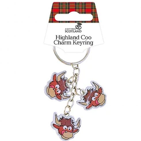 Thistle Products Ltd Highland Coo Charm Keyring