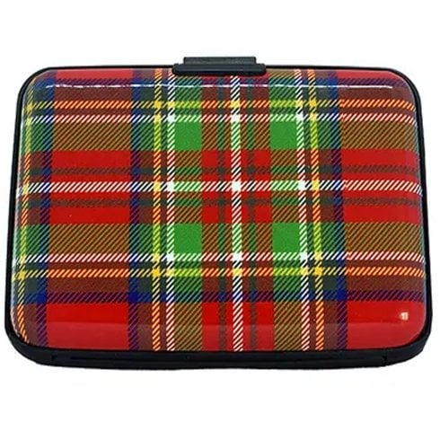 Thistle Products Ltd RFID Blocking Red Tartan Bank Card Holder