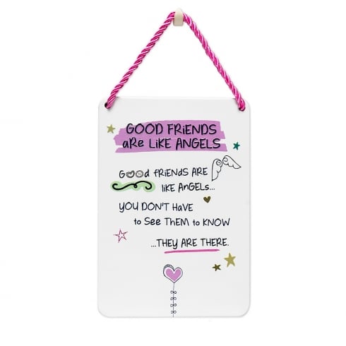 WPL Tin Plaque Good Friends Are Like Angels