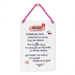 Tin Plaque Mum