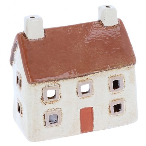 Village Pottery Cream Croft House Tealight Holder