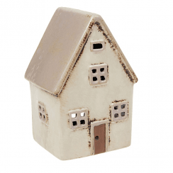 Village Pottery Cream House Tealight Holder