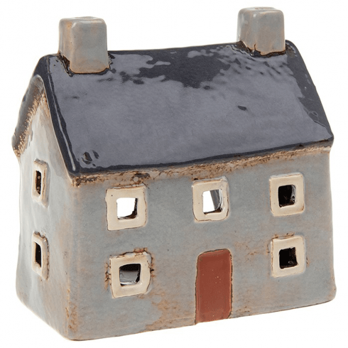 Village Pottery Croft House Tealight Holder - Grey