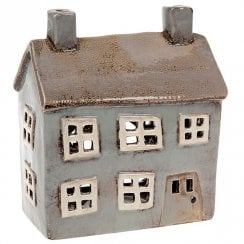 Village Pottery Grey House Tealight Holder