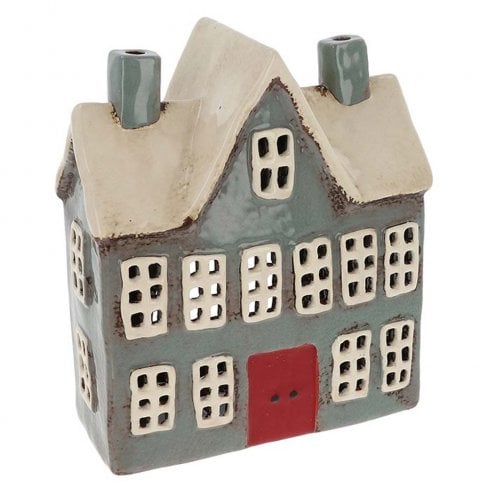 Village Pottery Grey School House Tealight Holder