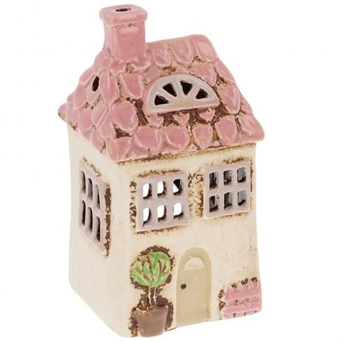 Village Pottery Small Cream Garden House Tealight Holder