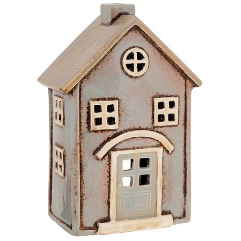 Village Pottery Tealight Holder - Beige House Large