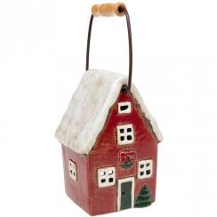 Village Pottery Xmas Tall Lantern Tealight Holder