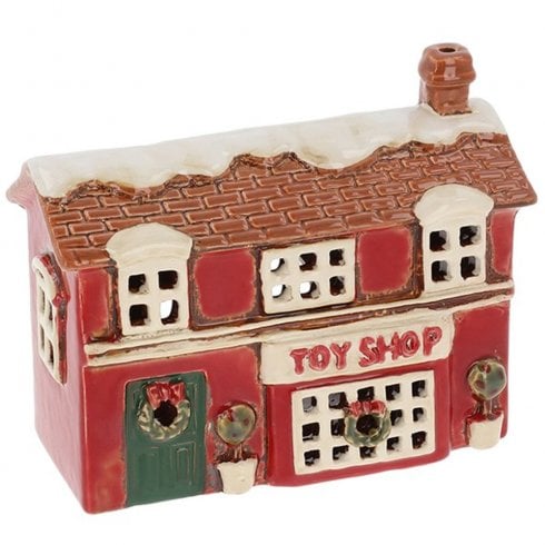 Village Pottery Xmas Toy Shop Tealight Holder