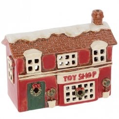 Village Pottery Xmas Toy Shop Tealight Holder
