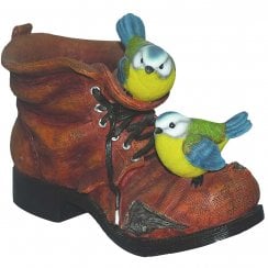 Blue Tit Boot Planter Ornament