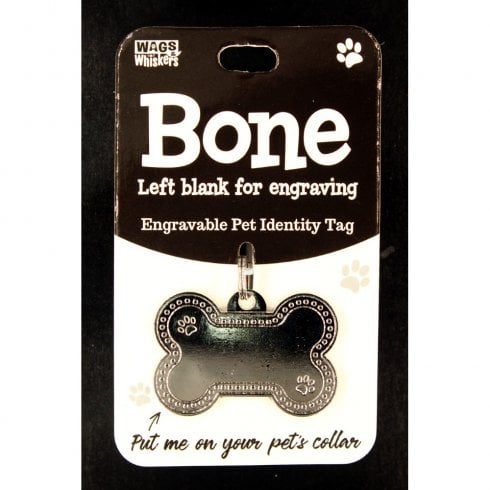 Wags & Whiskers Pet Identity Tag - Blank Bone