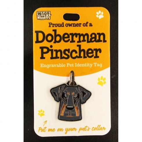 Wags & Whiskers Pet Identity Tag - Doberman Pinscher