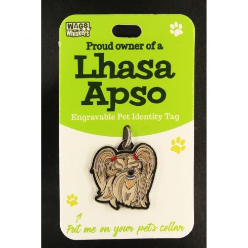 Wags & Whiskers Pet Identity Tag - Lhasa Apso