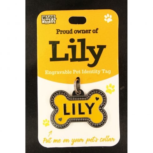 Wags & Whiskers Pet Identity Tag - Lily