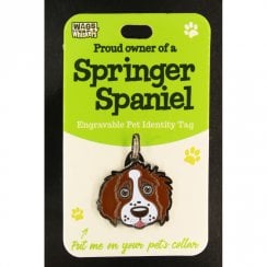Pet Identity Tag - Springer Spaniel Brown
