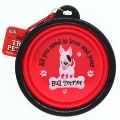 Travel Pet Bowl - Bull Terrier